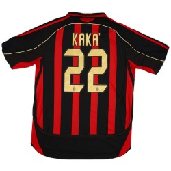 KAKA\' #22 Retro AC Milan Home Jersey 2006/07