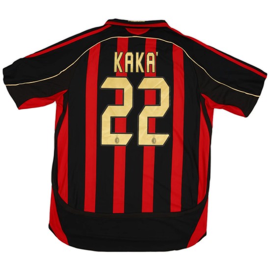 KAKA\' #22 Retro AC Milan Home Jersey 2006/07
