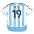 Messi #19 Retro Argentina Home Jersey World Cup 2006