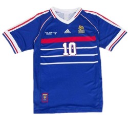 Zidane #10 Retro France Home Jersey World Cup 1998