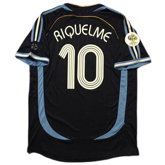 RIQUELME #10 Retro Argentina Away Jersey World Cup 2006