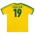 DENILSON #19 Retro Brazil Home Jersey World Cup 1998