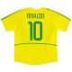 RIVALDO #10 Retro Brazil Home Jersey World Cup 2002