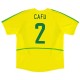 CAFU #2 Retro Brazil Home Jersey World Cup 2002