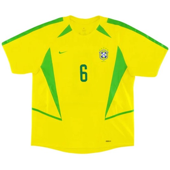 R.CARLOS #6 Retro Brazil Home Jersey World Cup 2002