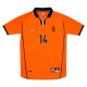OVERMARS #14 Retro Netherlands Home Jersey World Cup 1998