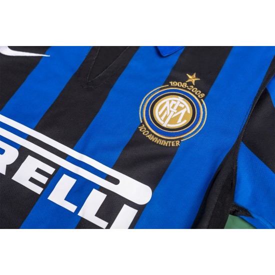 Retro Inter Milan 100th Anniversary Home Jersey 2007/08