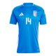 [Super Replica] CHIESA #14 Italy Home Jersey Euro 2024