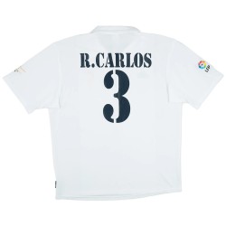 R.CARLOS 3 Retro Real Madrid Centenary Home Jersey 2002/03