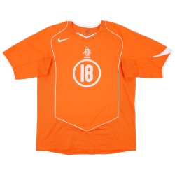 V.PERSIE #18 Retro Netherlands Home Jersey EURO 2004