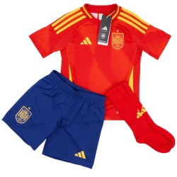 Kids Spain Home Full Jersey Kit Euro 2024 - [Super Replica]