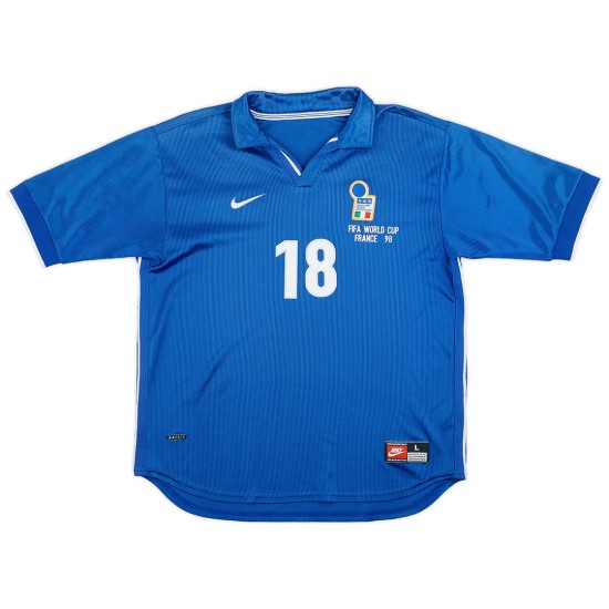 Baggio R. #18 Retro Italy Home Jersey World Cup 1998