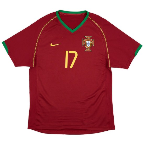 C.RONALDO #17 Retro Portugal Home Jersey World Cup 2006