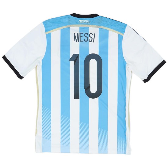 Messi #10 Retro Argentina Home Jersey 2014/15