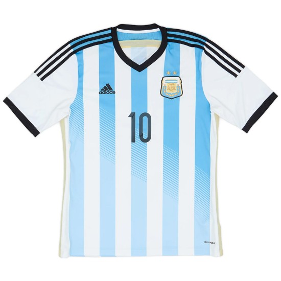 Messi #10 Retro Argentina Home Jersey 2014/15