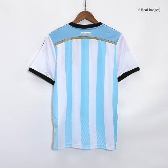Messi #10 Retro Argentina Home Jersey 2014/15