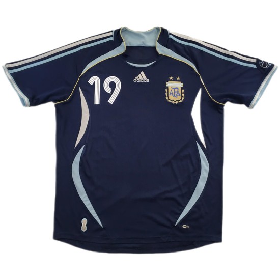 Messi #19 Retro Argentina Away Jersey World Cup 2006
