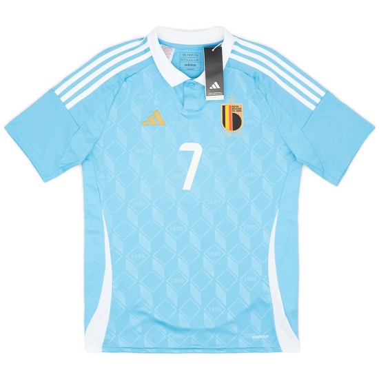 De Bruyne 7 Belgium Away Jersey EURO 2024