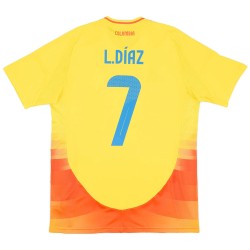 L.DÍAZ 7 Colombia Home Jersey Copa America 2024