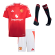 Kids Manchester United Home Full Kit(Jersey+Shorts+Socks) 2024/25