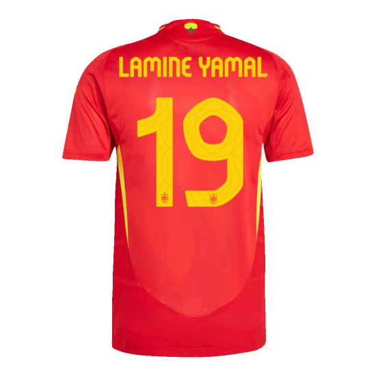 LAMINE YAMAL #19 Spain Home Jersey Player Version Euro 2024