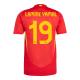 LAMINE YAMAL #19 Spain Home Jersey Player Version Euro 2024