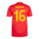 RODRIGO #16 Spain Home Jersey Player Version Euro 2024