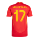 WILLIAMS JR. #17 Spain Home Jersey Player Version Euro 2024