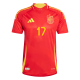 WILLIAMS JR. #17 Spain Home Jersey Player Version Euro 2024