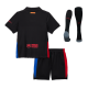 Kids Barcelona Away Spotify Logo Without Text Full Kit 2024/25