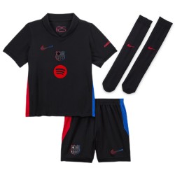 Kids Barcelona Away Spotify Logo Without Text Full Kit 2024/25