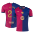 F.DE JONG #21 Barcelona Home Spotify Logo Without Text Match Jersey 2024/25