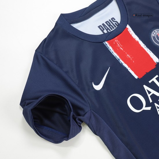 KVARATSKHELIA 7 Kids PSG Home Jersey Kit 2024/25