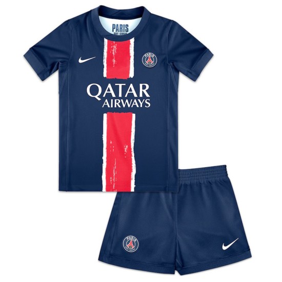 KVARATSKHELIA 7 Kids PSG Home Jersey Kit 2024/25