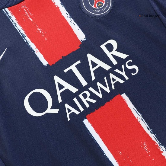 KVARATSKHELIA 7 Kids PSG Home Jersey Kit 2024/25