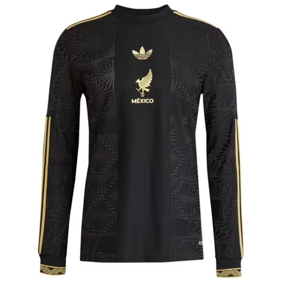 Mexico Third Long Sleeve Jersey Kit Gold Cup Player Version 2025