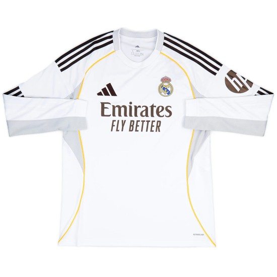 Real Madrid Home Long Sleeve Jersey 2025/26