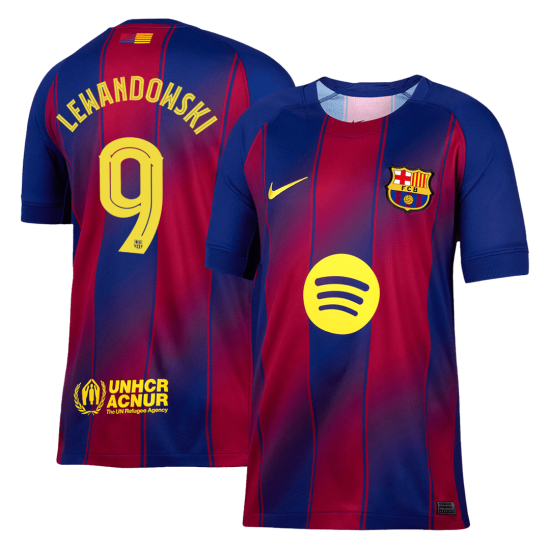 LEWANDOWSKI 9 Barcelona Home Jersey 2025/26 - UCL