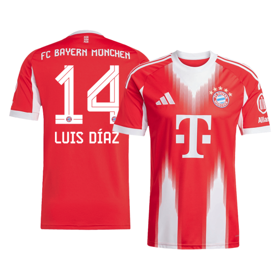 Bayern Munich LUIS DÍAZ 14 Home Soccer Jersey 2025/26 - [Super Replica]