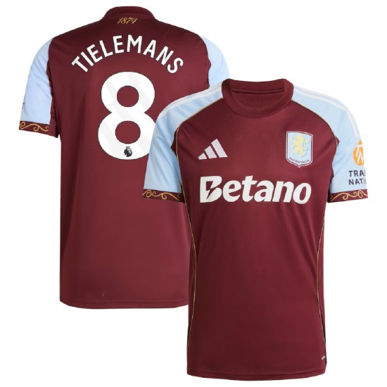 TIELEMANS 8 Aston Villa Home Jersey 2025/26