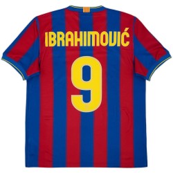Ibrahimović 9 Retro Barcelona Home Jersey 2009/10