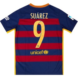SUÁREZ 9 Retro Barcelona Home Jersey 2015/16