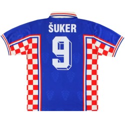 Šuker 9 Retro Croatia Away Jersey World Cup 1998