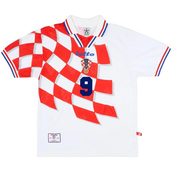 Šuker 9 Retro Croatia Home Jersey World Cup 1998