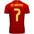 De Bruyne 7 Belgium Home Jersey World Cup 2026
