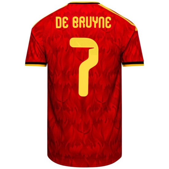 De Bruyne 7 Belgium Home Match Jersey Player Version World Cup 2026