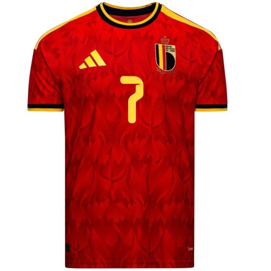 De Bruyne 7 Belgium Home Match Jersey Player Version World Cup 2026