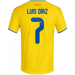Luis Díaz 7 Colombia Home Match Jersey Player Version World Cup 2026